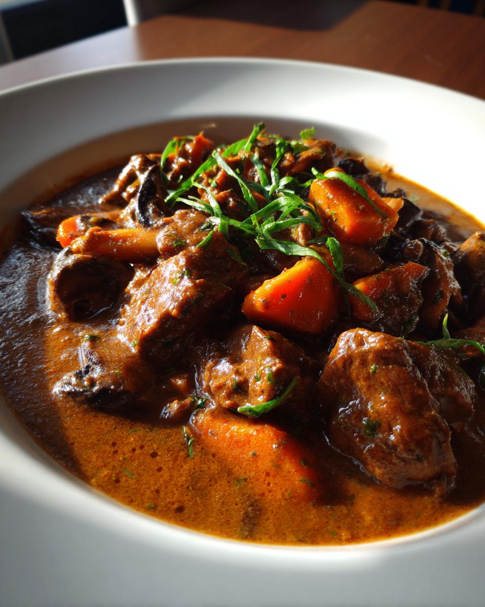 Amazing Beef and Mushroom Stew in 8 hours 5 Beef and Mushroom Stew - detail 1