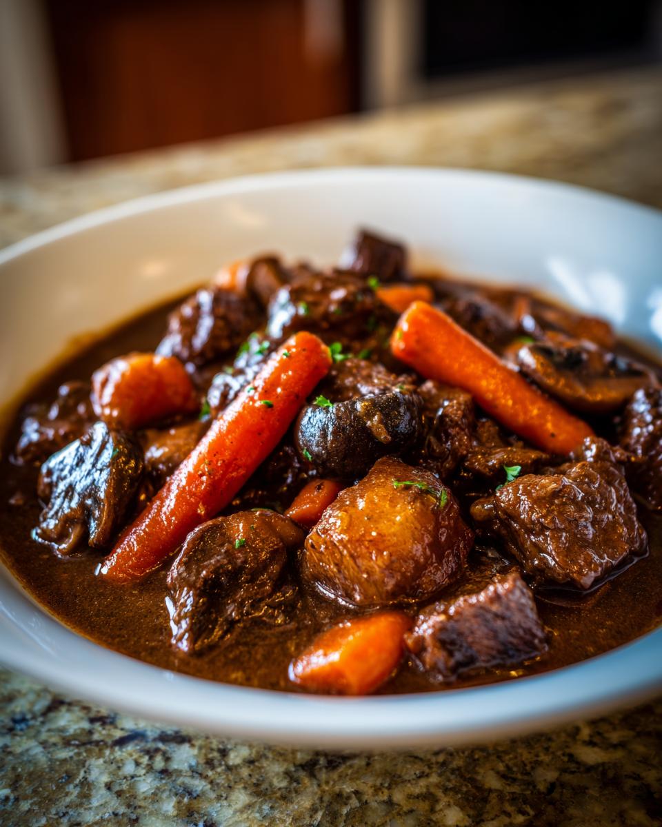Amazing Beef and Mushroom Stew in 8 hours 6 Beef and Mushroom Stew - detail 2