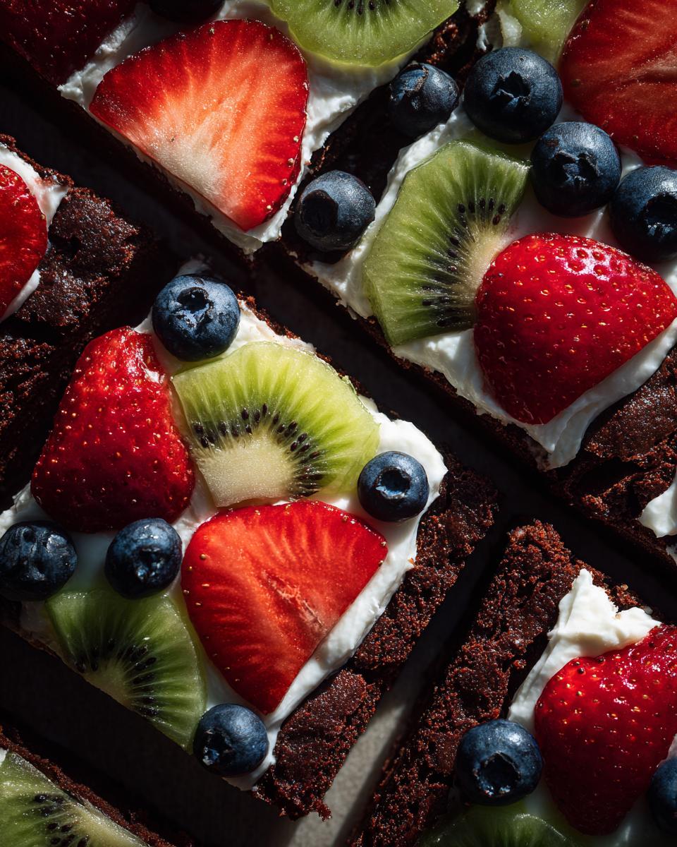 Amazing 1-step Brownie Fruit Pizza Joy 6 Brownie Fruit Pizza - detail 2