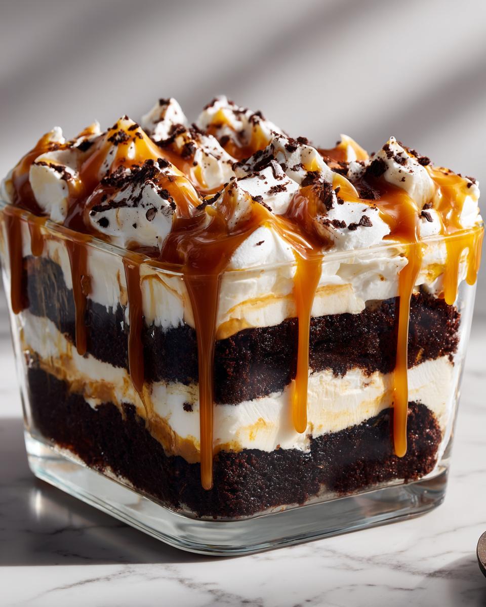 Amazing 10-Layer Caramel Cheesecake Brownie Trifle 6 Caramel Cheesecake Brownie Trifle Delight - detail 1