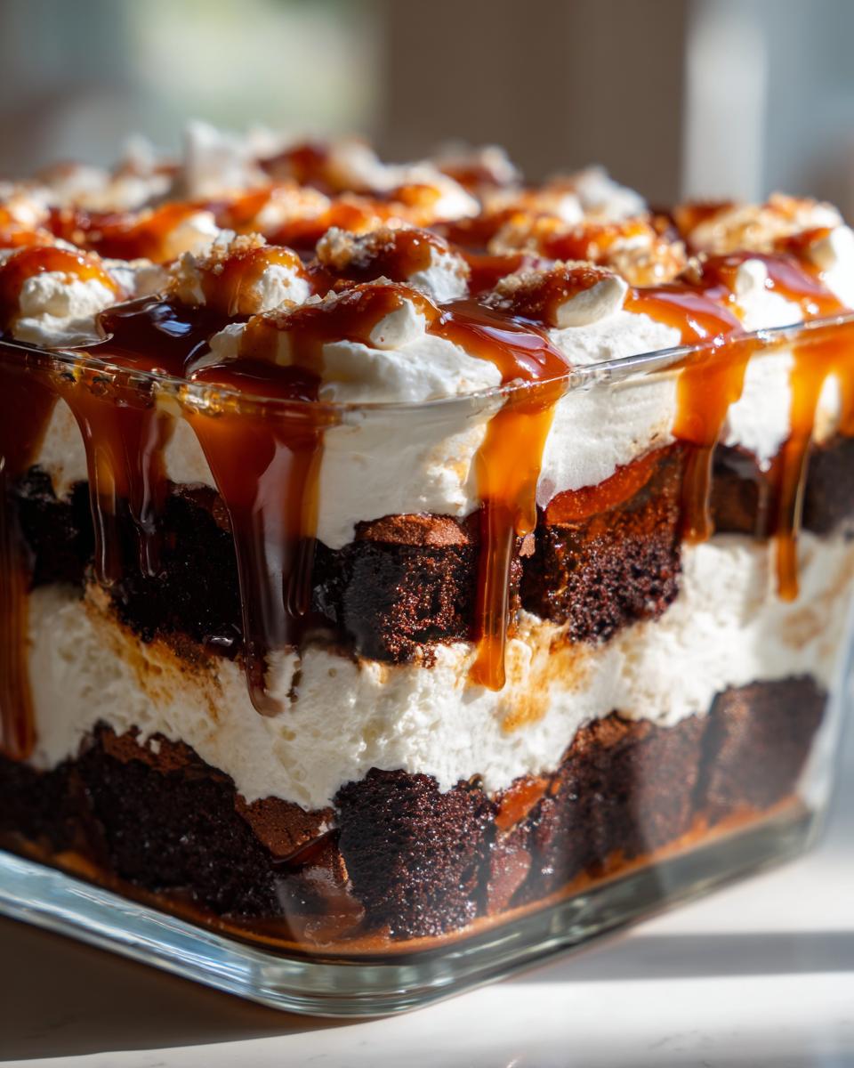 Caramel Cheesecake Brownie Trifle Delight's 550 Calorie Secret 6 Caramel Cheesecake Brownie Trifle Delight - detail 2