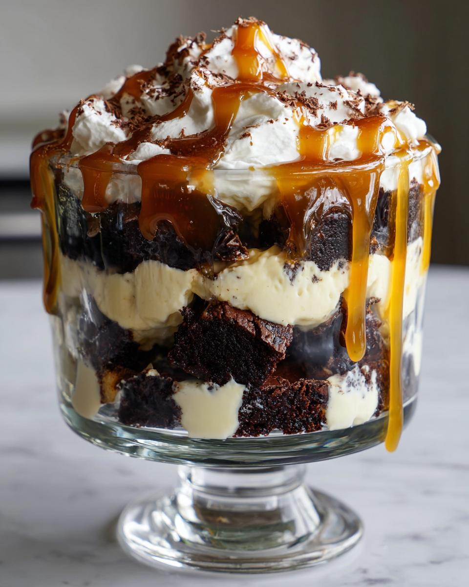 Amazing 10-Layer Caramel Cheesecake Brownie Trifle 7 Caramel Cheesecake Brownie Trifle Delight - detail 2