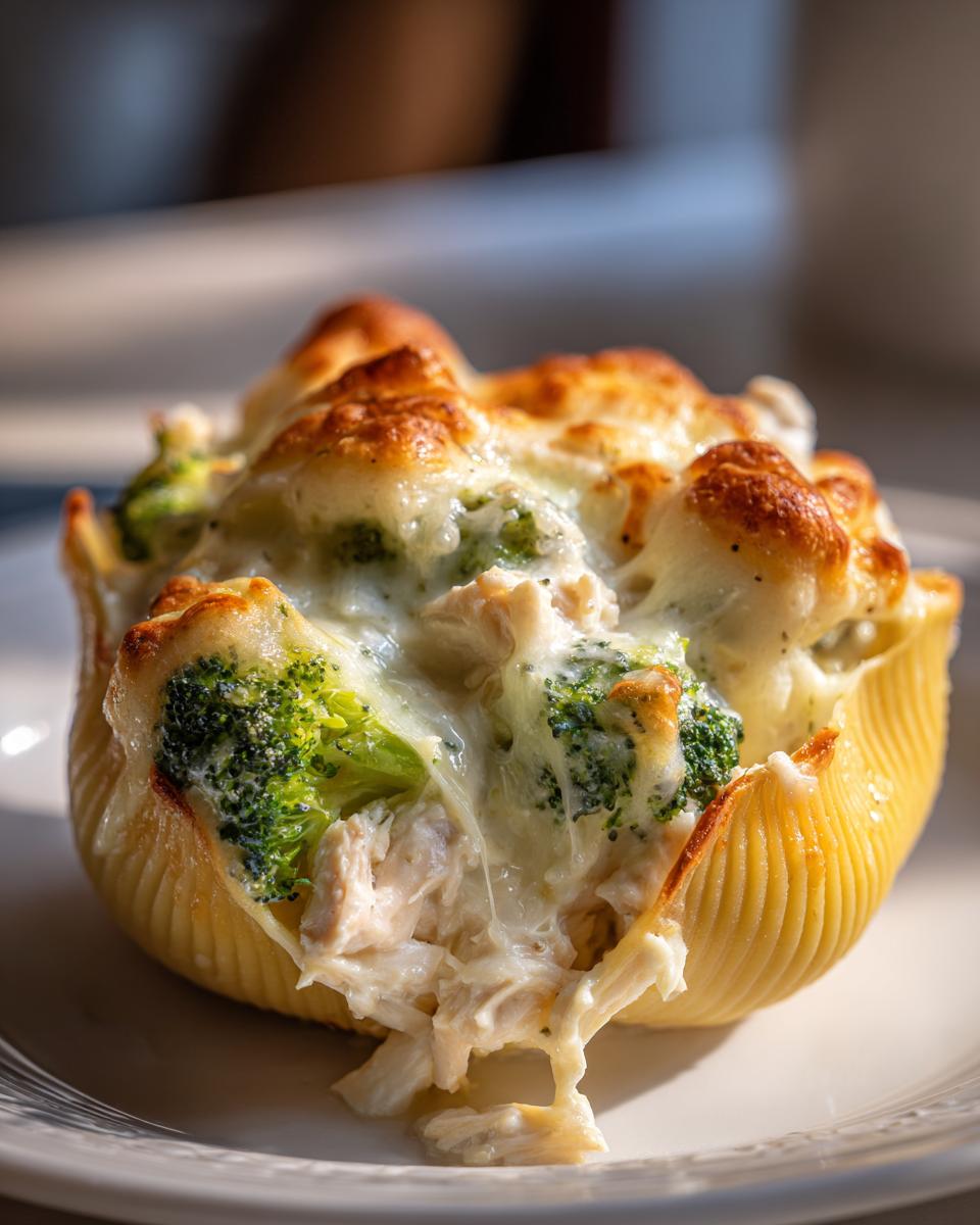 Amazing 15 Minute Chicken & Broccoli Alfredo Stuffed Shells 5 Chicken & Broccoli Alfredo Stuffed Shells - detail 1