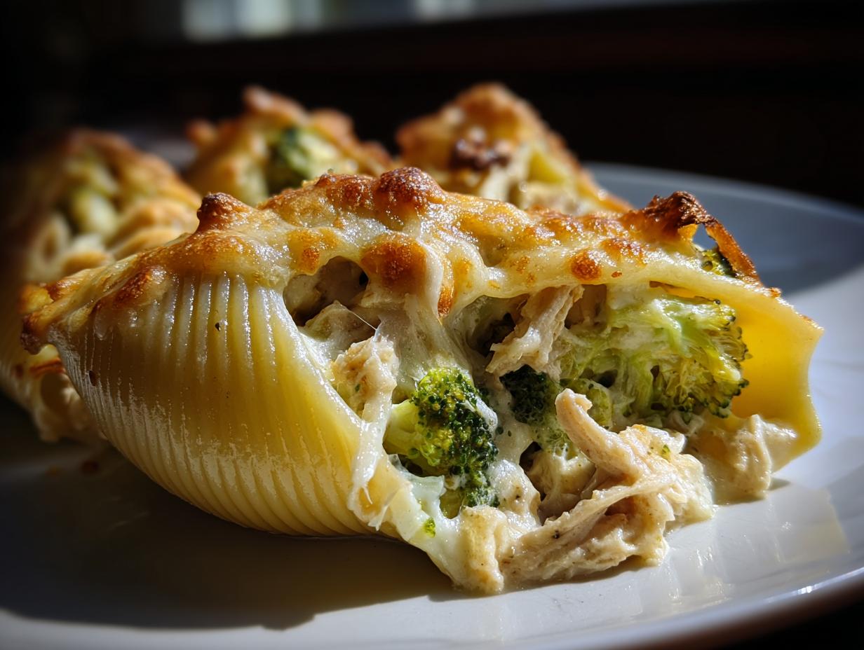 Amazing 15 Minute Chicken & Broccoli Alfredo Stuffed Shells 4 Chicken & Broccoli Alfredo Stuffed Shells