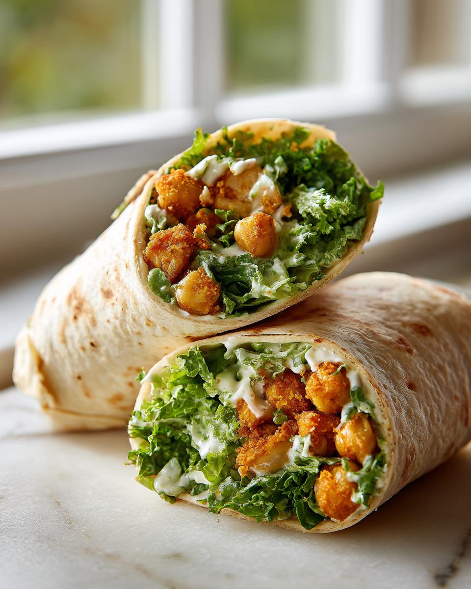Super easy 15-minute Chickpea Caesar Salad Wraps 5 Chickpea Caesar Salad Wraps2026 - detail 1