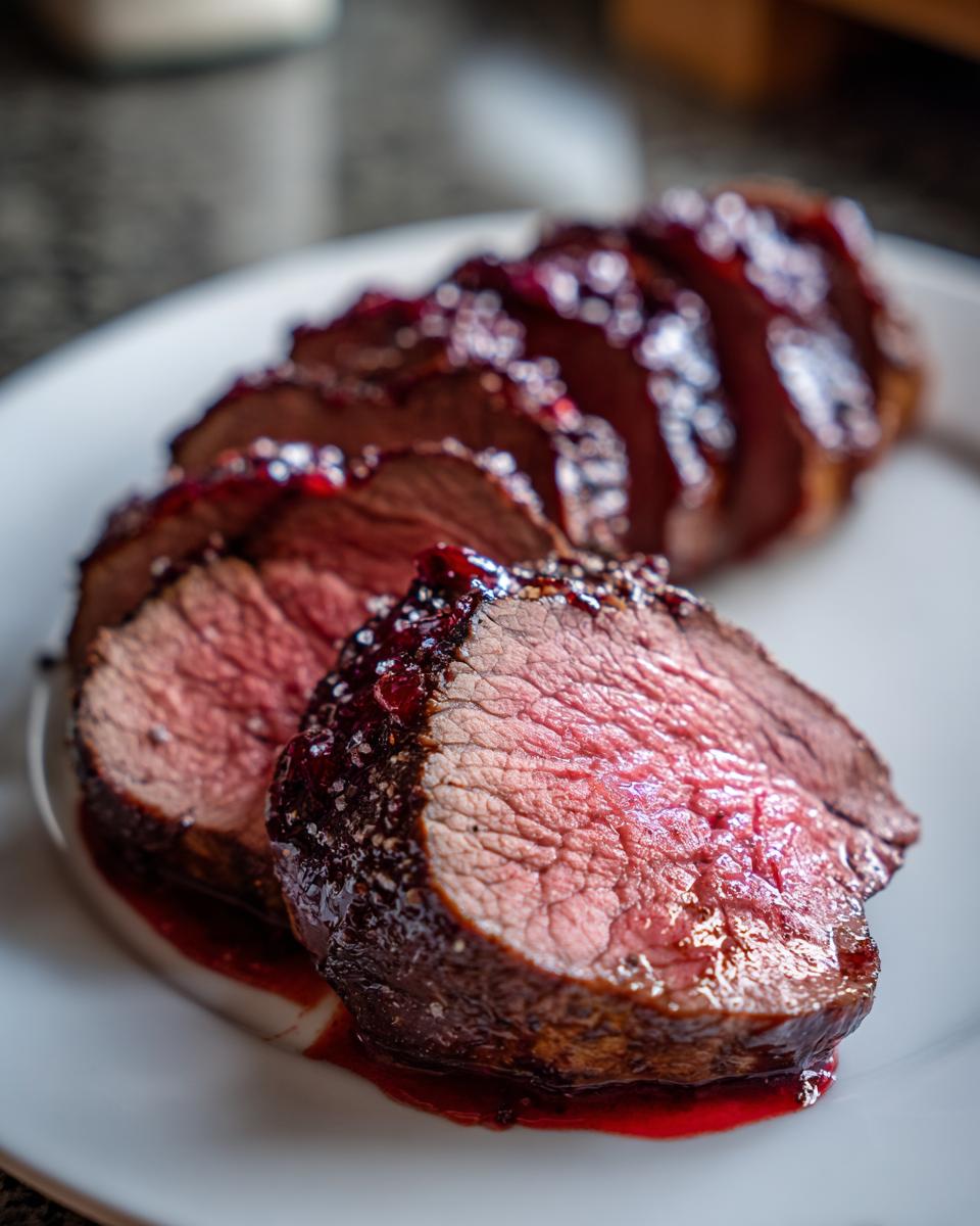 Divine 1 Cranberry Glazed Beef Tenderloin 5 Cranberry Glazed Beef Tenderloin - detail 1