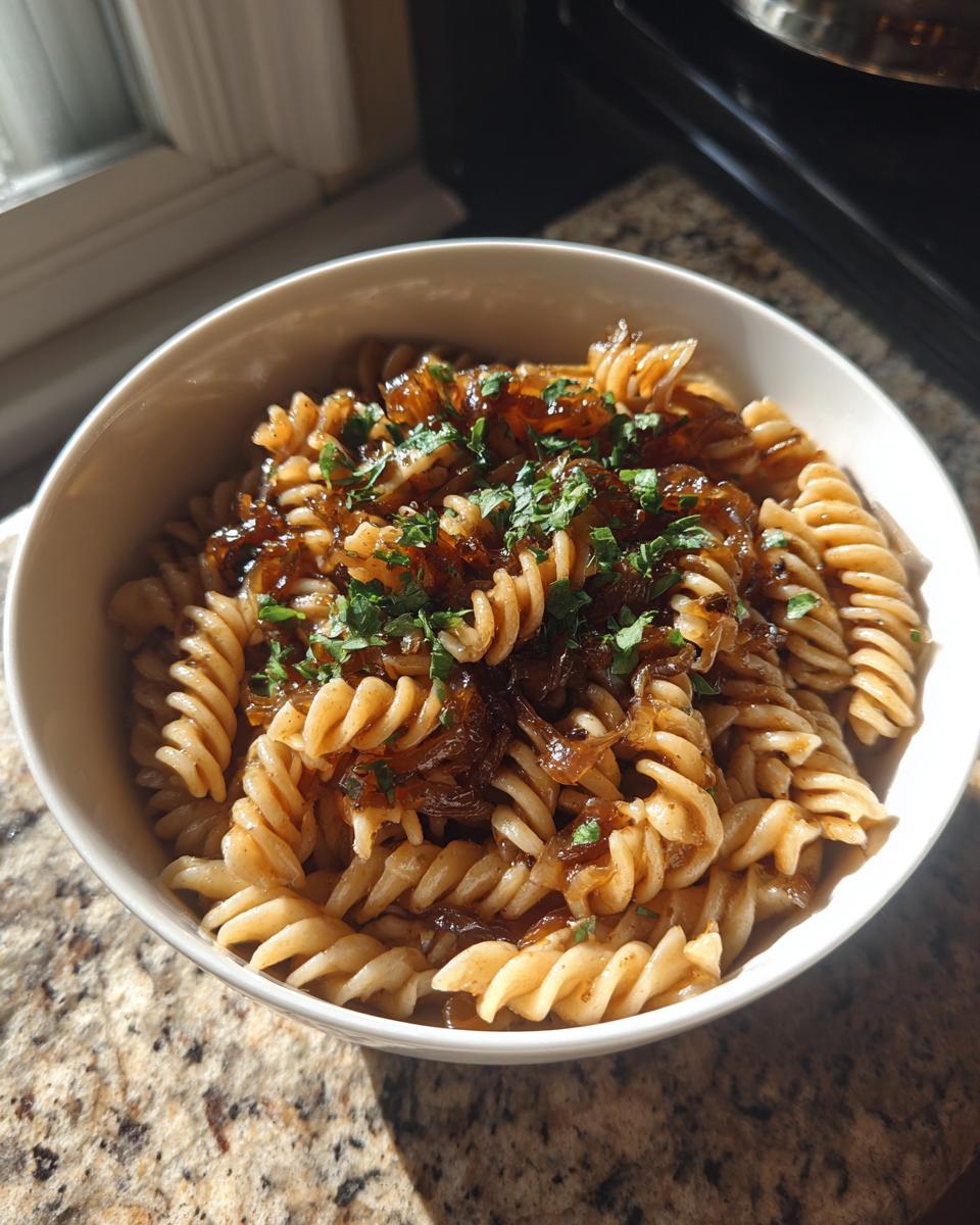 5 Star Creamy Vegan Caramelized Onion Pasta Joy 5 Creamy Vegan Caramelized Onion Pasta - detail 1