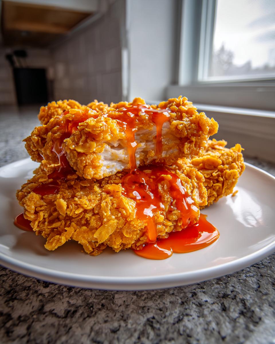 Amazing 4-Ingredient Crispy Cornflake Chicken 7 Crispy Cornflake Chicken with Spicy Honey Glaze - detail 2