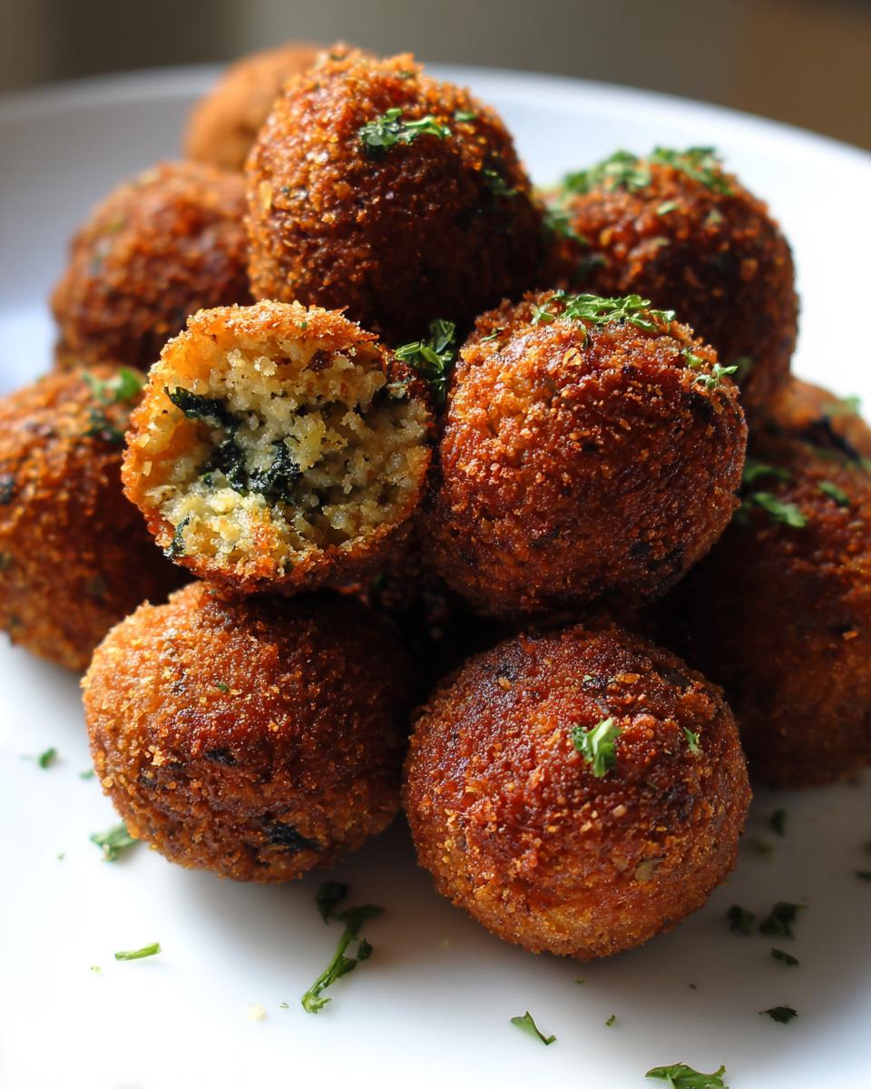 Shocking 20 Crispy Fried Feta Spinach Balls 5 Crispy Fried Feta Spinach Balls - detail 1
