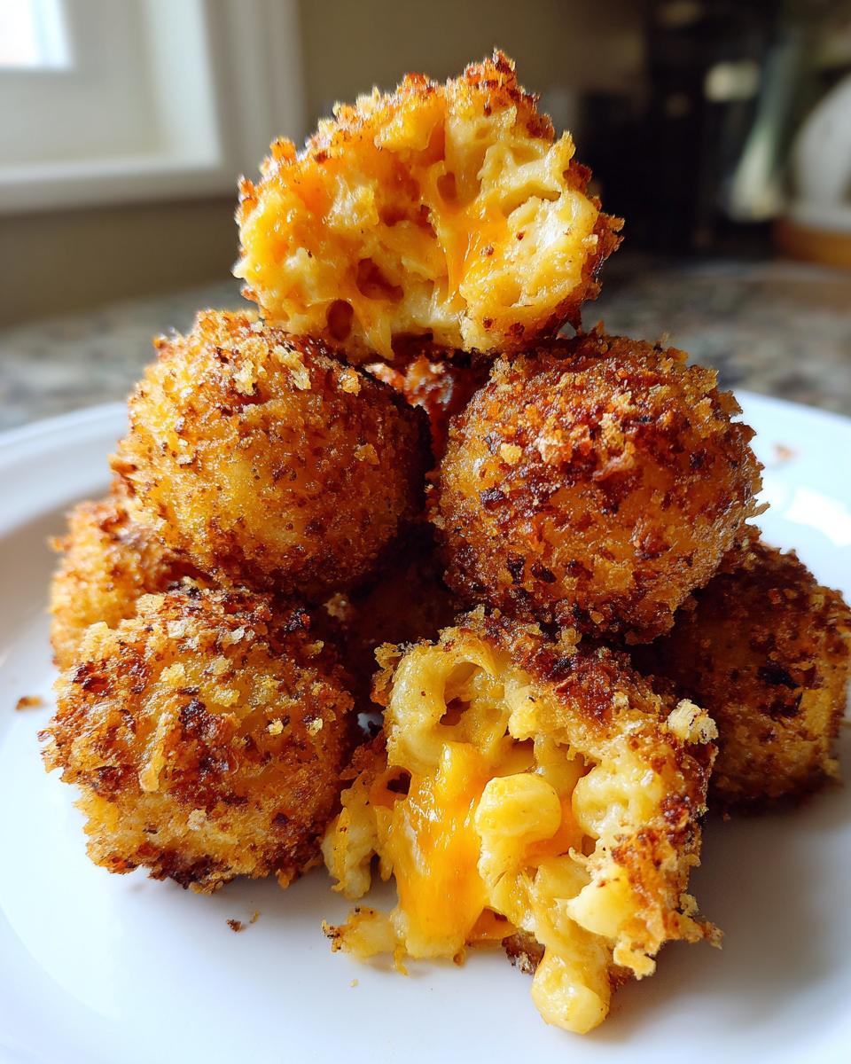 Awesome 5 Crispy Fried Mac and Cheese Balls 6 Crispy Fried Mac and Cheese Balls - detail 2