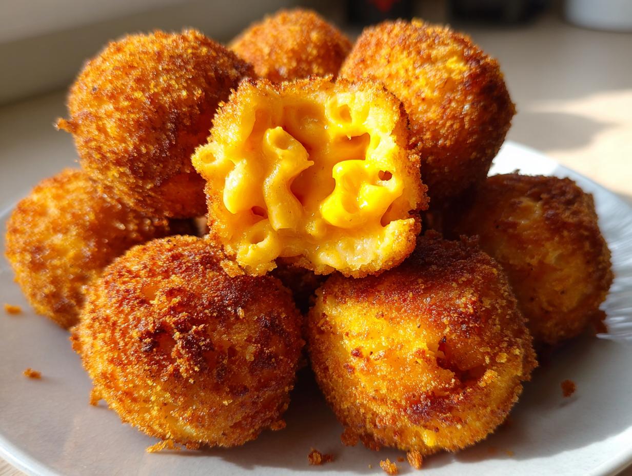 Awesome 5 Crispy Fried Mac and Cheese Balls 4 Crispy Fried Mac and Cheese Balls