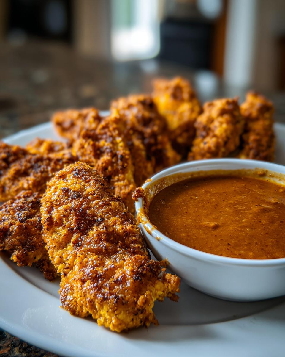 Amazing 30-Minute Crispy Sesame Chicken Fingers 6 Crispy Sesame Chicken Fingers with Spicy Peanut Sauce - detail 1