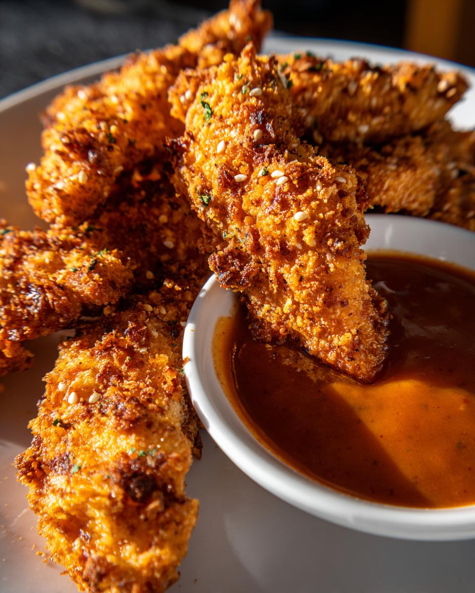 Amazing 30-Minute Crispy Sesame Chicken Fingers 7 Crispy Sesame Chicken Fingers with Spicy Peanut Sauce - detail 2