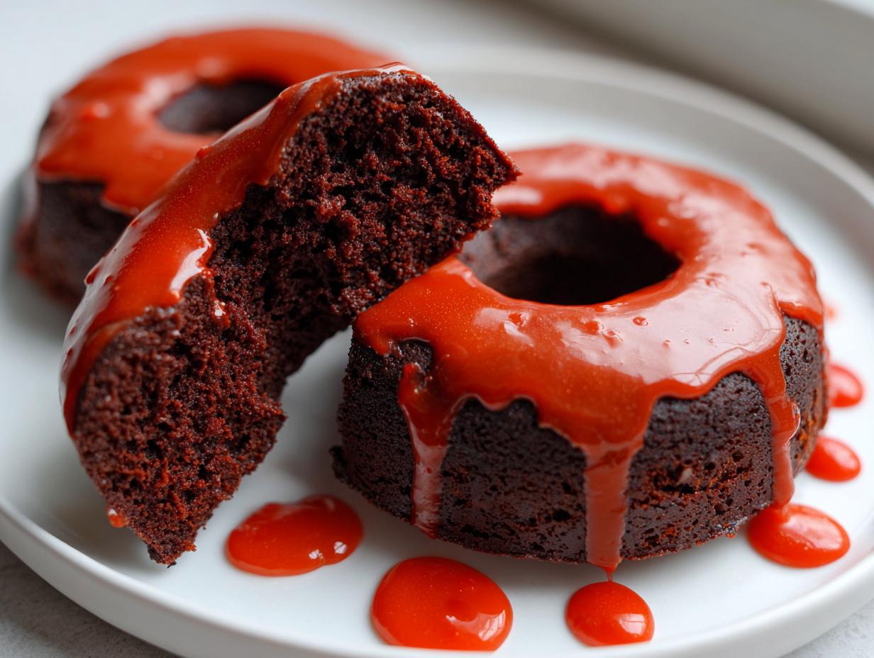 Amazing 26-Minute Dark Chocolate Donuts 4 Dark Chocolate Donuts with Blood Orange Glaze