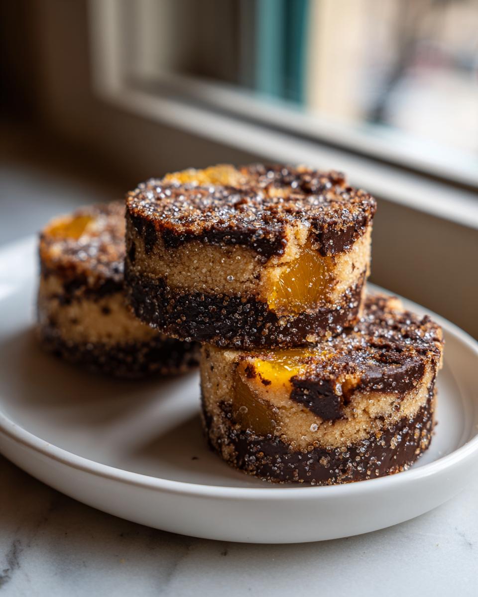 Dark Chocolate Orange Shortbread Cookies: 1 Dreamy Bite 6 Dark Chocolate Orange Shortbread Cookies - detail 1