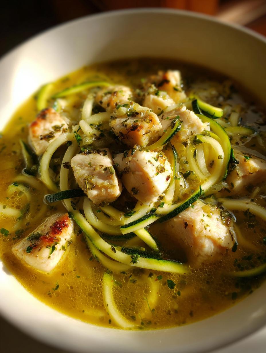 Amazing Garlic Herb Chicken and Zucchini Noodle Soup 6 Garlic Herb Chicken and Zucchini Noodle Soup - detail 2