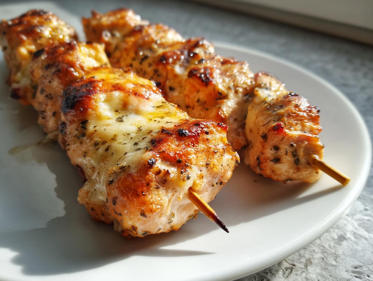 Amazing 30-min Garlic Parmesan Chicken Skewers 4 Garlic Parmesan Chicken Skewers