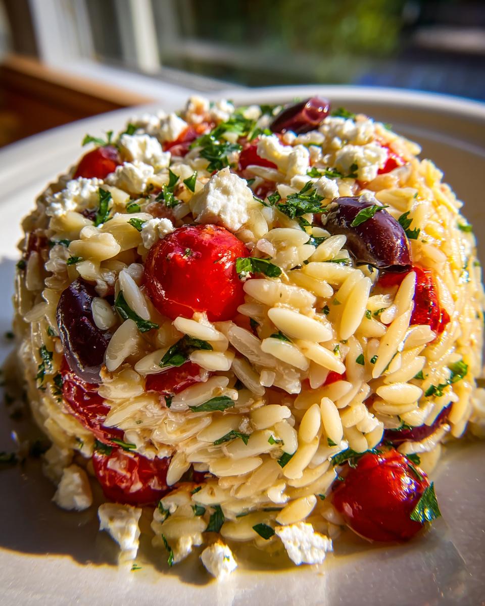 Stunning Greek Orzo Pasta Salad in 8 Servings 7 Greek Orzo Pasta Salad - detail 2