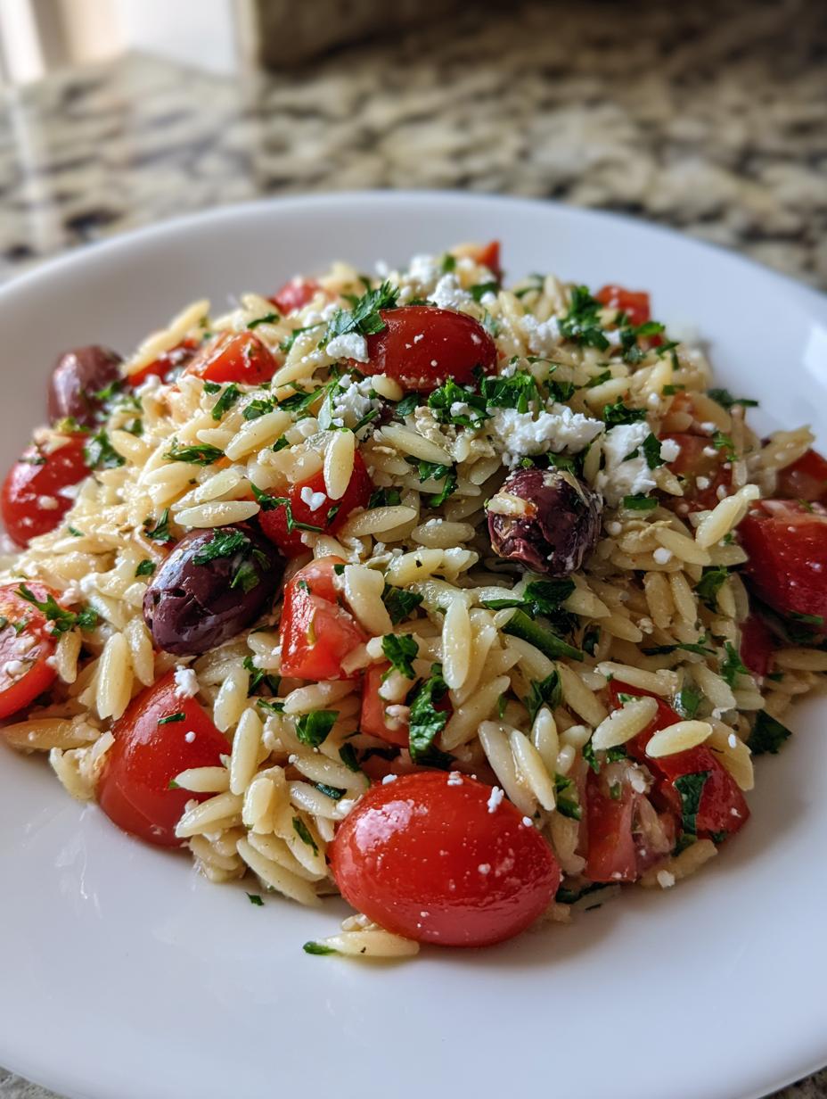 Amazing Greek Orzo Pasta Salad in 5 Steps 8 Greek Orzo Pasta Salad - detail 3