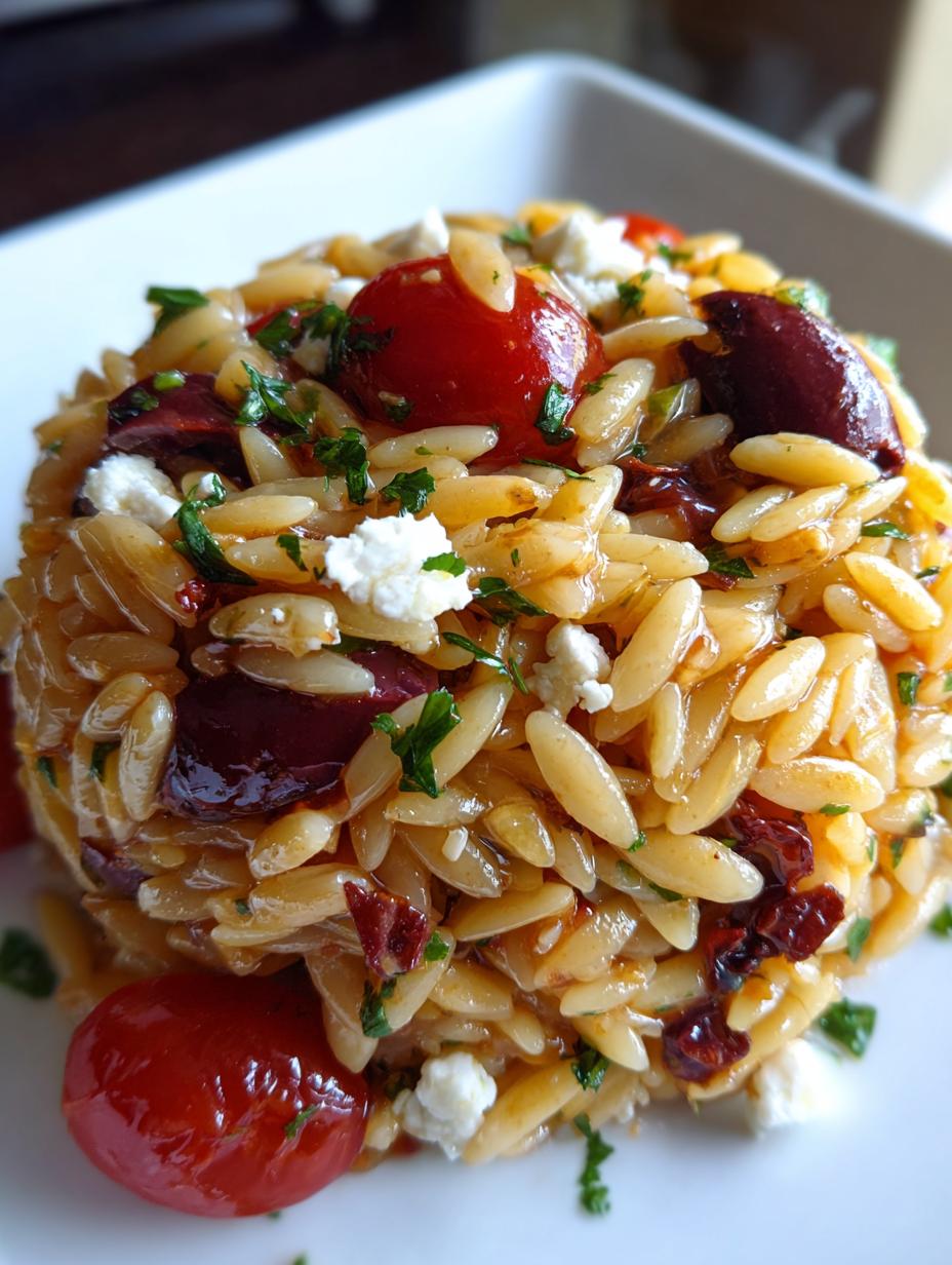 Stunning Greek Orzo Pasta Salad in 8 Servings 8 Greek Orzo Pasta Salad - detail 3