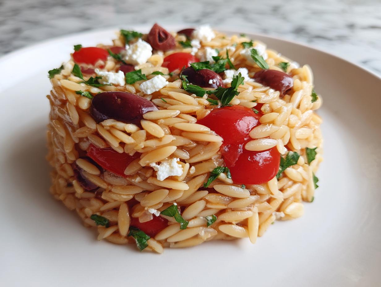 Amazing Greek Orzo Pasta Salad in 5 Steps 5 Greek Orzo Pasta Salad