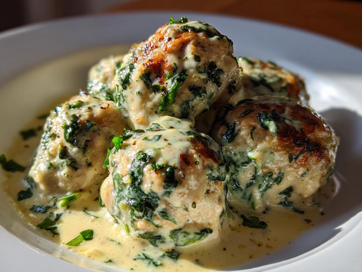 Guaranteed 1 amazing Instant Pot Creamy Spinach Chicken Meatballs 4 Instant Pot Creamy Spinach Chicken Meatballs