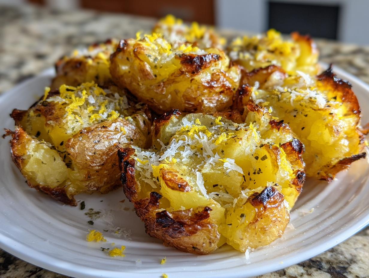 Amazing 15-Min Lemon Parmesan Smashed Potatoes 5 Lemon Parmesan Smashed Potatoes