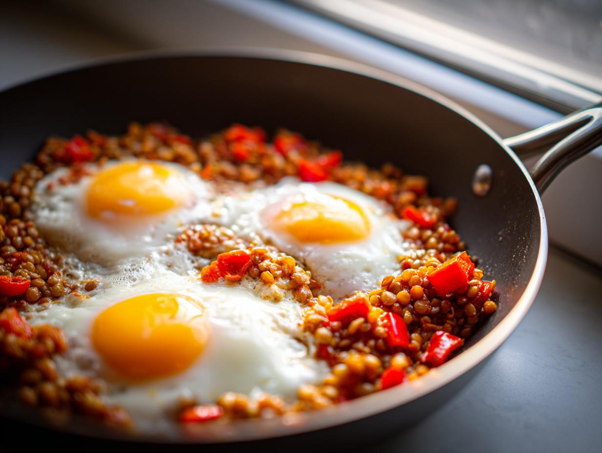 Amazing 6 Lentil and Bell Pepper Baked Eggs 4 Lentil and Bell Pepper Baked Eggs
