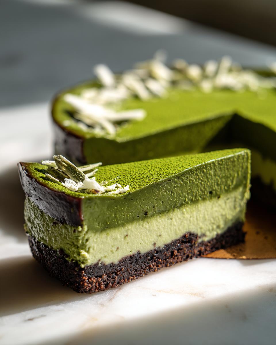 Amazing 6-Hour No-Bake Matcha White Chocolate Cheesecake 5 No-Bake Matcha White Chocolate Cheesecake - detail 1