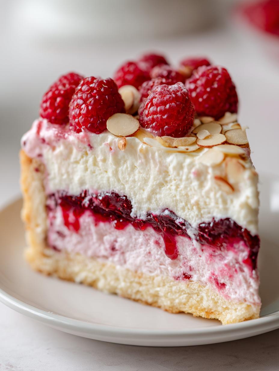 No-Bake Raspberry Almond Cheesecake: 5 Star Magic 5 No-Bake Raspberry Almond Cheesecake - detail 1