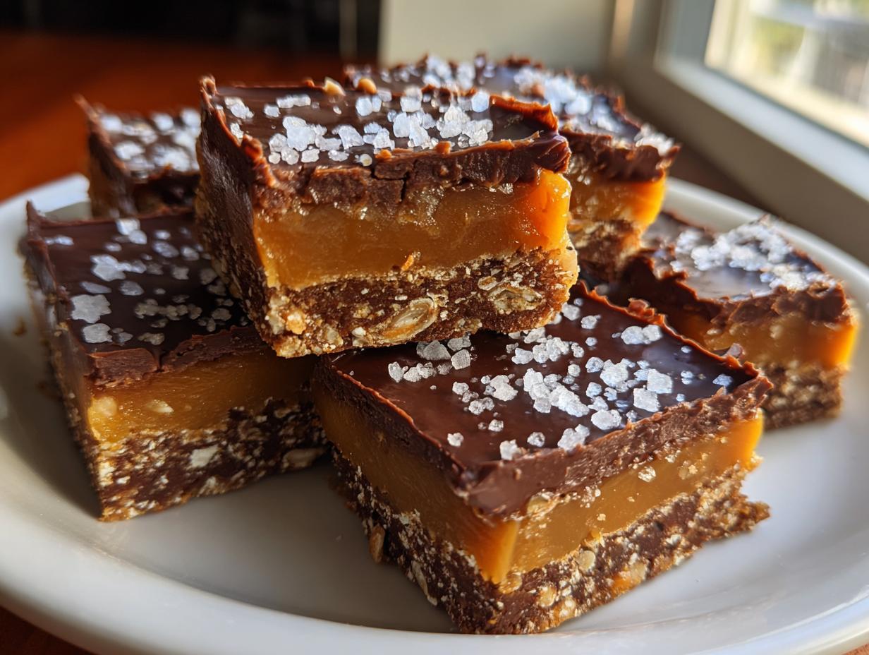 Divine 16 No-Bake Salted Caramel Pretzel Bars 5 No-Bake Salted Caramel Pretzel Bars