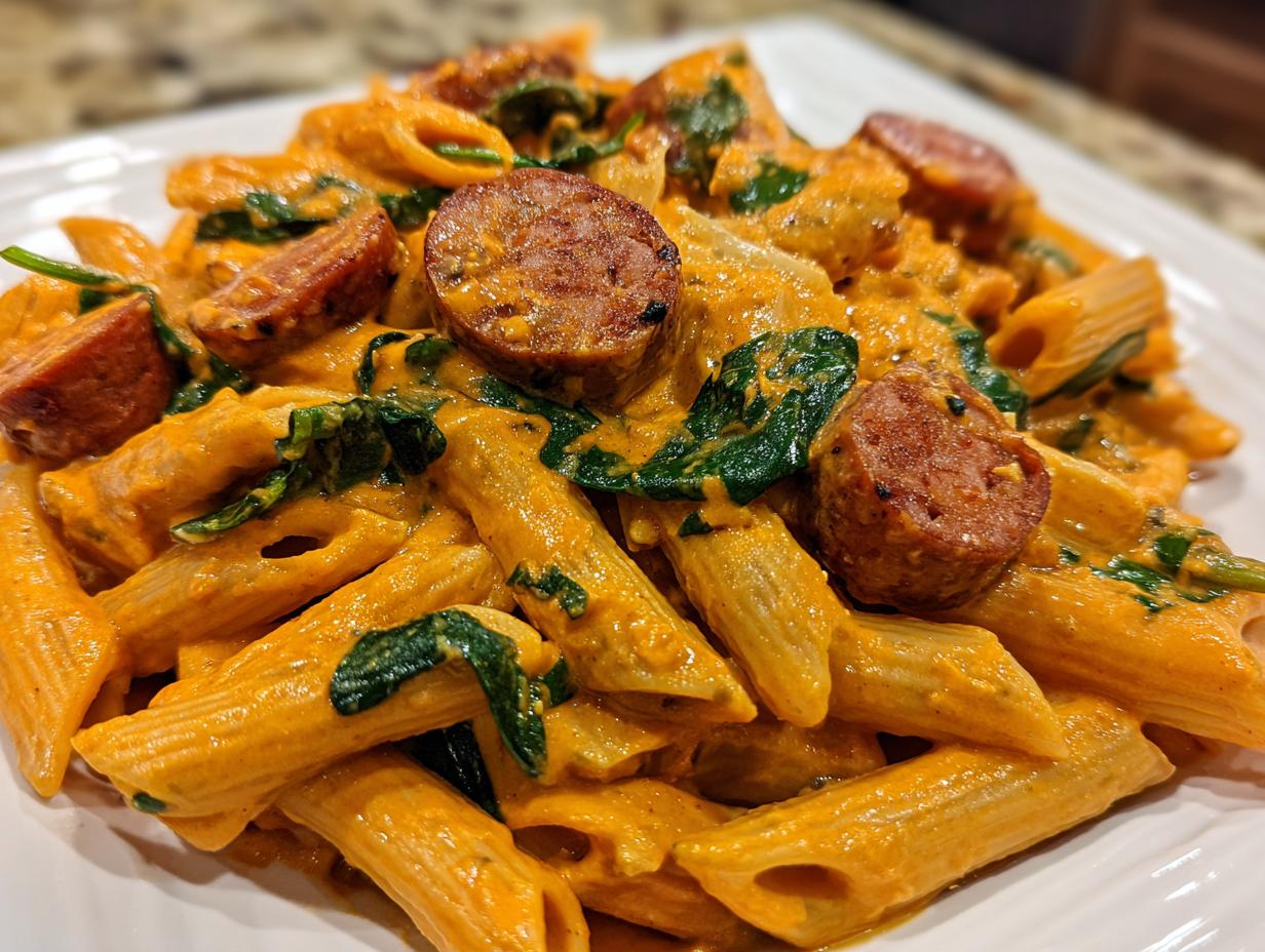 Stunning 30-Minute One Pot Creamy Cajun Sausage Pasta 5 One Pot Creamy Cajun Sausage Pasta (30-Minutes)