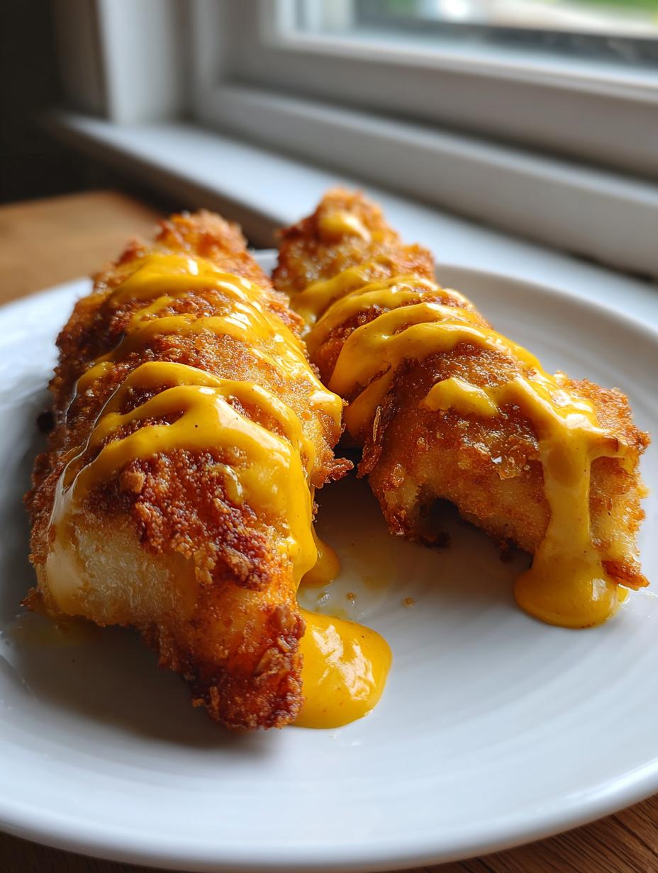 Super Pretzel Chicken with Mustard-Cheddar Sauce 5 Pretzel Chicken with Mustard-Cheddar Sauce - detail 1