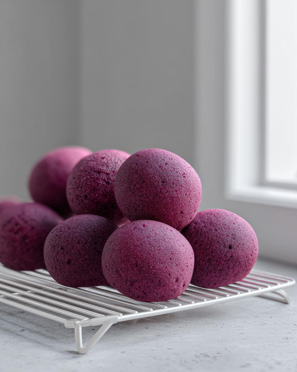 Amazing 2 Dozen Purple Yam Baby Puffs 5 Purple Yam Baby Puffs - detail 1