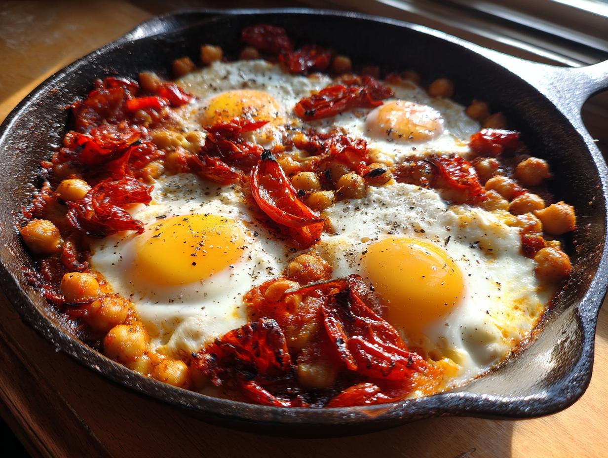 Amazing 6 Roasted Red Pepper and Chickpea Baked Eggs 5 Roasted Red Pepper and Chickpea Baked Eggs
