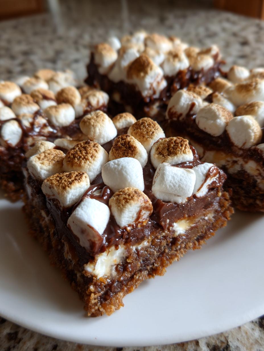Amazing 1-Bowl S’mores Chocolate Marshmallow Bars 8 S’mores Chocolate Marshmallow Bars - detail 3