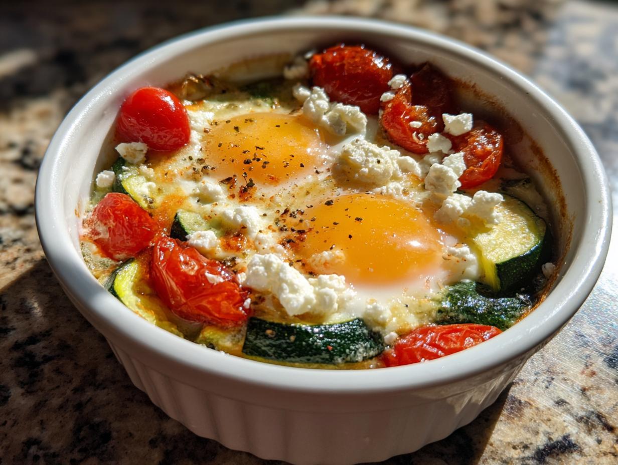 Amazing 6 Zucchini and Feta Baked Eggs 4 Zucchini and Feta Baked Eggs